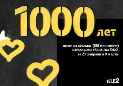 Белгородские абоненты Tele2 отправили 3,5 миллиона поздравительных сообщений 