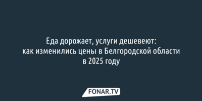Еда дорожает, услуги дешевеют: как изменились цены в Белгородской области в 2025 году