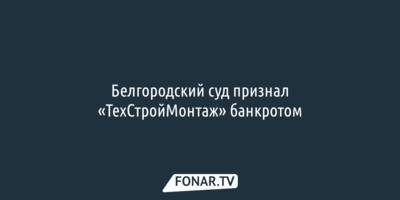 Суд признал «ТехСтройМонтаж» банкротом