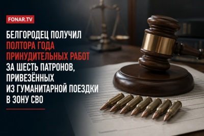 Белгородец получил полтора года принудительных работ за «военный сувенир» из зоны СВО