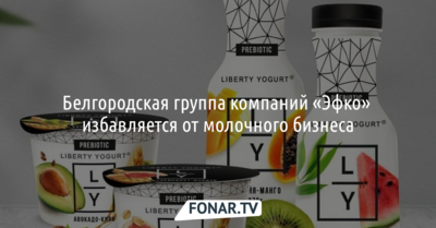 Белгородская ГК «Эфко» перестанет выпускать йогурты