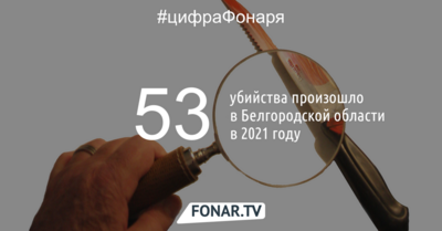 В Белгородской области за 2021 год убили 53 человека