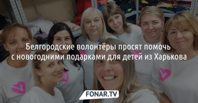 Белгородские волонтёры просят помочь с новогодними подарками для детей из Харькова