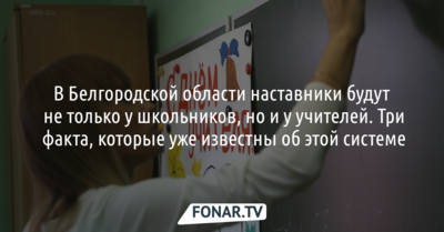 В Белгородской области наставники будут не только у школьников, но и у учителей. Три факта, которые уже известны об этой системе