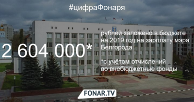 Сколько из бюджета тратят на зарплату мэра и председателя горсовета Белгорода? 