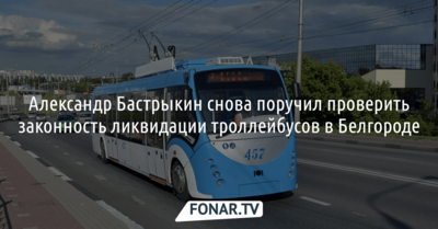 Глава Следкома снова поручил проверить законность ликвидации троллейбусов в Белгороде