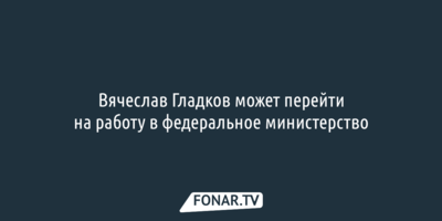 СМИ: Вячеслав Гладков может перейти на работу в федеральное министерство