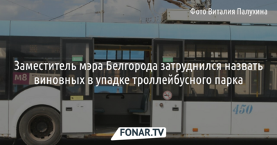 Заместитель мэра Белгорода затруднился назвать виновных в упадке троллейбусного парка