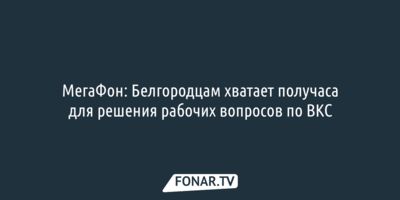 МегаФон: Белгородцам хватает получаса для решения рабочих вопросов по ВКС