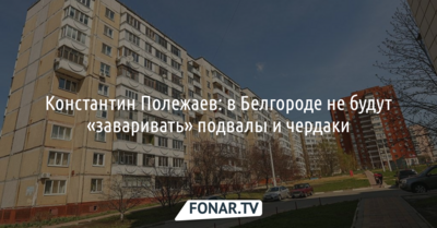 Константин Полежаев: В Белгородской области не будут «заваривать» подвалы и чердаки