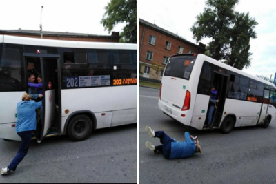 Белгородская полиция накажет водителя автобуса, из которого выпала женщина