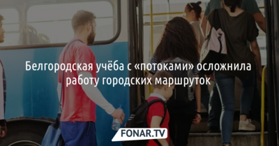 Белгородская учёба с «потоками» осложнила работу городских автобусов