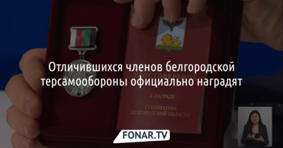 Отличившихся членов белгородской терсамообороны официально наградят