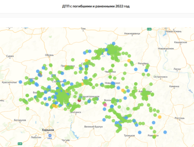 Белгородский минтранс нанёс на карту все смертельные ДТП