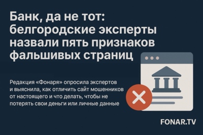 Банк, да не тот. Белгородские эксперты назвали пять признаков фальшивых страниц банков и маркетплейсов 