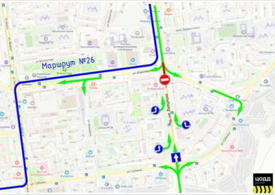 Из-за огромной воронки на дороге в Белгороде изменили схему движения транспорта