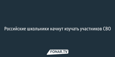 Российские школьники начнут изучать истории участников СВО