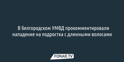 ​В белгородском УМВД прокомментировали нападение на подростка с длинными волосами