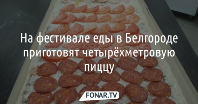 В Белгороде на День молодёжи приготовят четырёхметровую пиццу