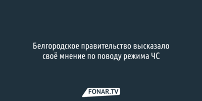 Белгородский министр высказала мнение о режиме ЧС