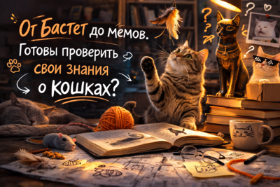 От Бастет до мемов. Готовы проверить свои знания о кошках? [тест]