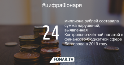 Контрольно-счётная палата в 2019 году нашла в Белгороде нарушений на 24 миллиона рублей