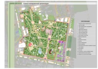 Схема планировочной организации центрального парка