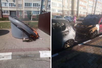 В Разумном за несколько дней сгорели мусорный бак и два автомобиля