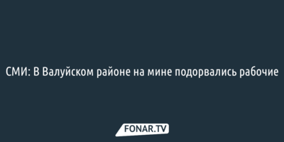 СМИ: В Валуйском районе на мине подорвались рабочие