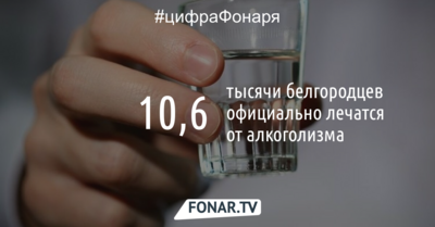 10,6 тысячи белгородцев официально лечатся от алкоголизма