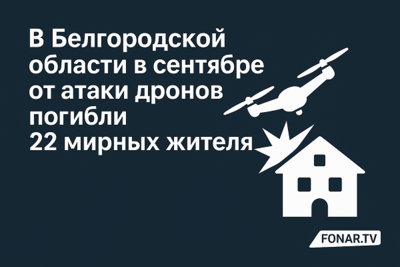 За месяц от атак дронов и обстрелов погибли 23 белгородца [обновлено]