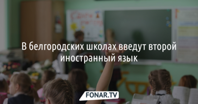 В белгородских школах введут второй иностранный язык