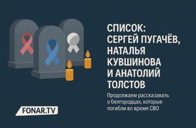 Список: Сергей Пугачёв, Наталья Кувшинова и Анатолий Толстов. Продолжаем рассказывать о белгородцах, которые погибли во время СВО