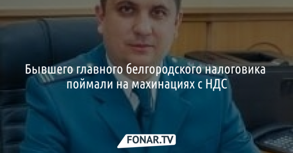 Бывшего главного белгородского налоговика поймали на махинациях с НДС