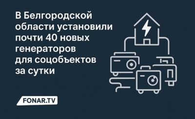 В Белгородской области установили почти 40 новых генераторов для соцобъектов за сутки