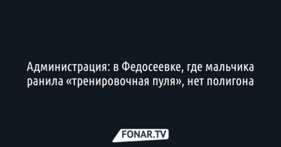 Администрация: в Федосеевке, где мальчика ранила «тренировочная пуля», нет полигона