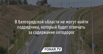 В Белгородской области не могут найти подрядчика, который будет отвечать за содержание дорог