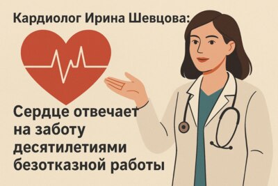 Кардиолог Ирина Шевцова: «Сердце отвечает на заботу десятилетиями безотказной работы»