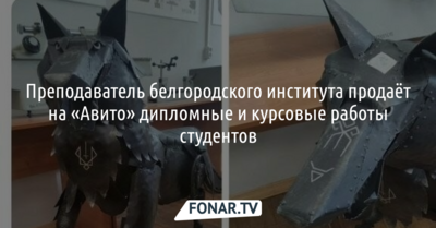 Преподаватель белгородского института продаёт на «Авито» дипломные и курсовые работы студентов