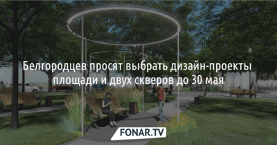 Белгородцы должны определиться с дизайн-проектами площади и двух скверов до 30 мая