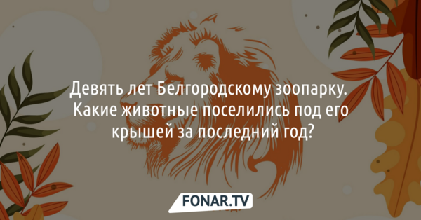 Девять лет Белгородскому зоопарку. Какие животные поселились под его крышей за последний год?