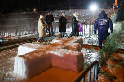 Как белгородцы окунались в купели в ночь на Крещение