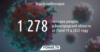В 2022 году от коронавируса умерли почти 1,3 тысячи белгородцев