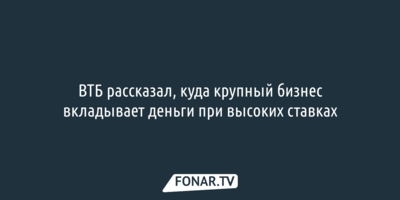 ВТБ рассказал, куда крупный бизнес вкладывает деньги при высоких ставках