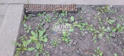 В Шебекине цветник украсили стреляными гильзами