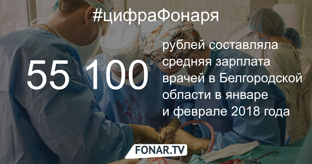 Облздрав озвучил среднюю зарплату белгородских врачей