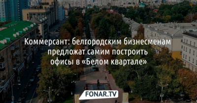 СМИ: белгородским бизнесменам предложат самим построить офисы в «Белом квартале»