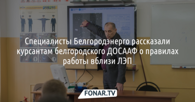 Белгородские энергетики рассказали курсантам ДОСААФ о правилах работы вблизи линий электропередачи