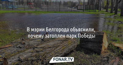 В мэрии Белгорода объяснили, почему затоплен парк Победы