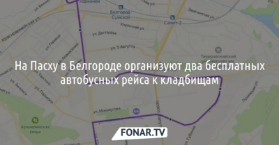 На Пасху в Белгороде организуют два бесплатных автобусных рейса к кладбищам